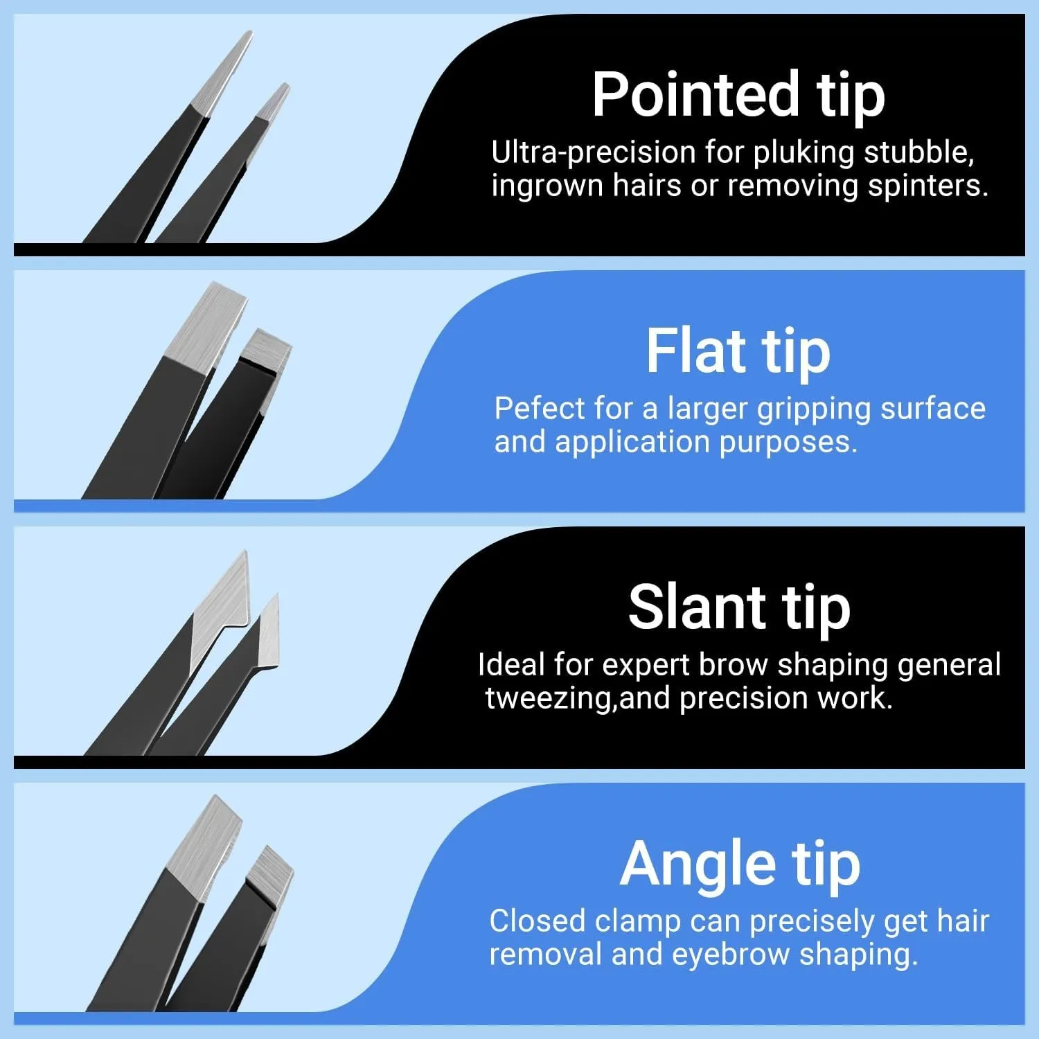 Eyebrow Kit, 8 in 1 Eyebrow Trimmer Scissors, Tweezers for Women, Razor, Brush with Travel Bag, Tweezers Set for Women and Men, Professional Shaping Grooming Kit