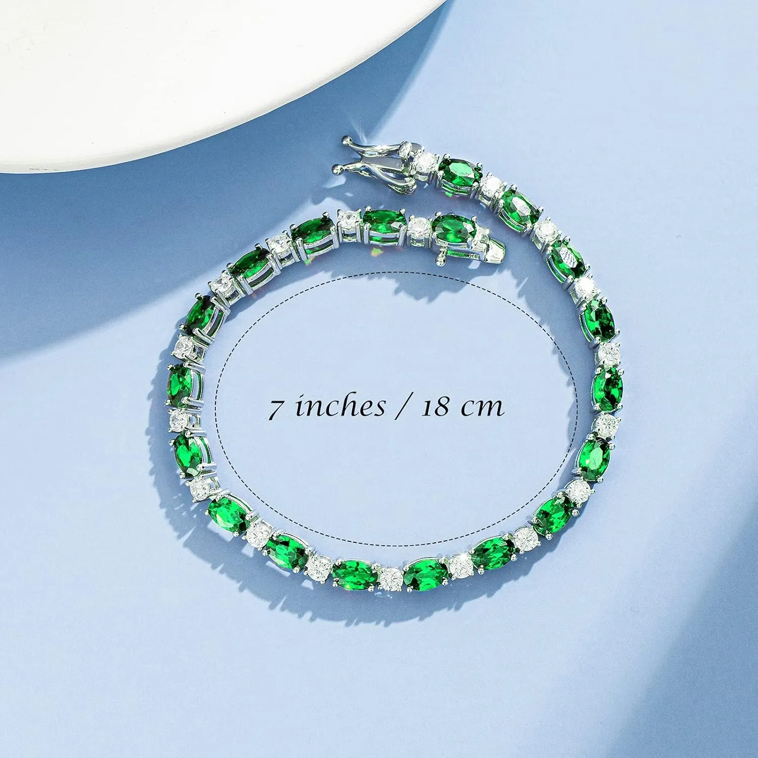 FANCIME Birthstone Bracelets Sterling Silver Tennis Bracelets Charm Fine Jewelry Mother's Day Birthday Gifts for Women Mom 7"