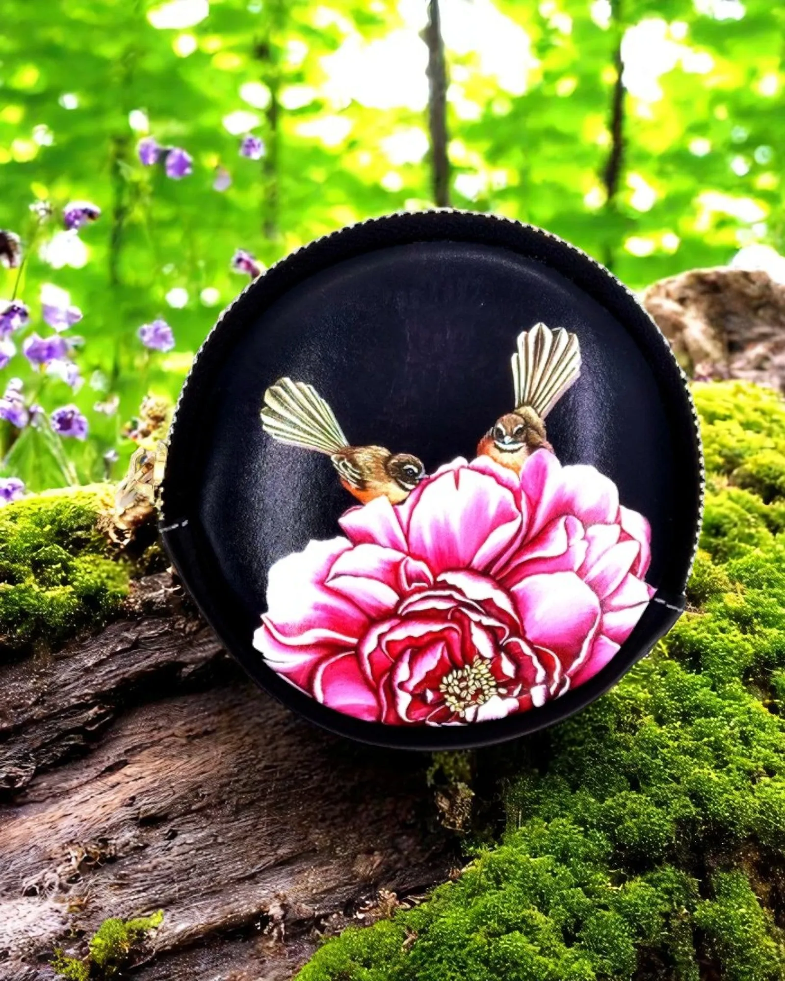 Fantails & Camelia Coin Purse