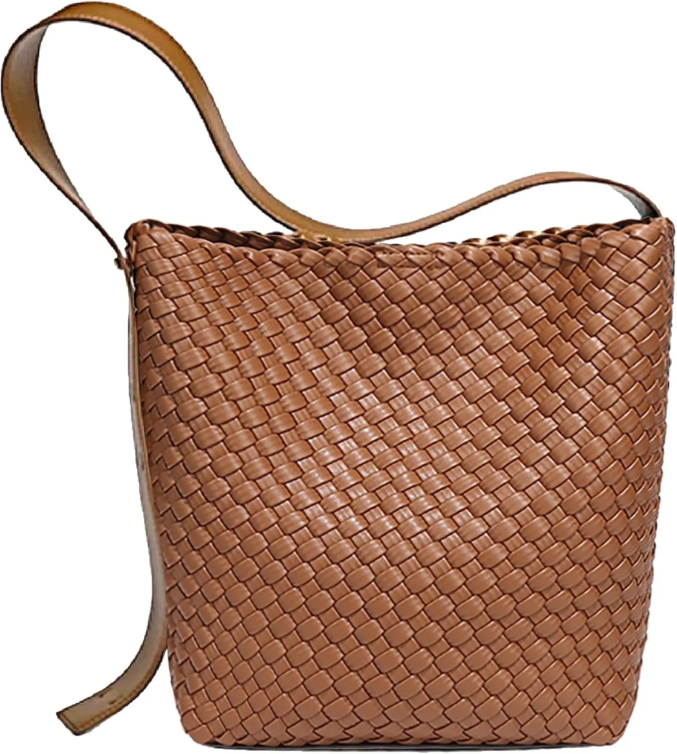Fashion Woven Tote Bag for Women, Female Hobo Bag, Beach Handbag Purse, Travel Shoulder Bag with Adjustable Strap