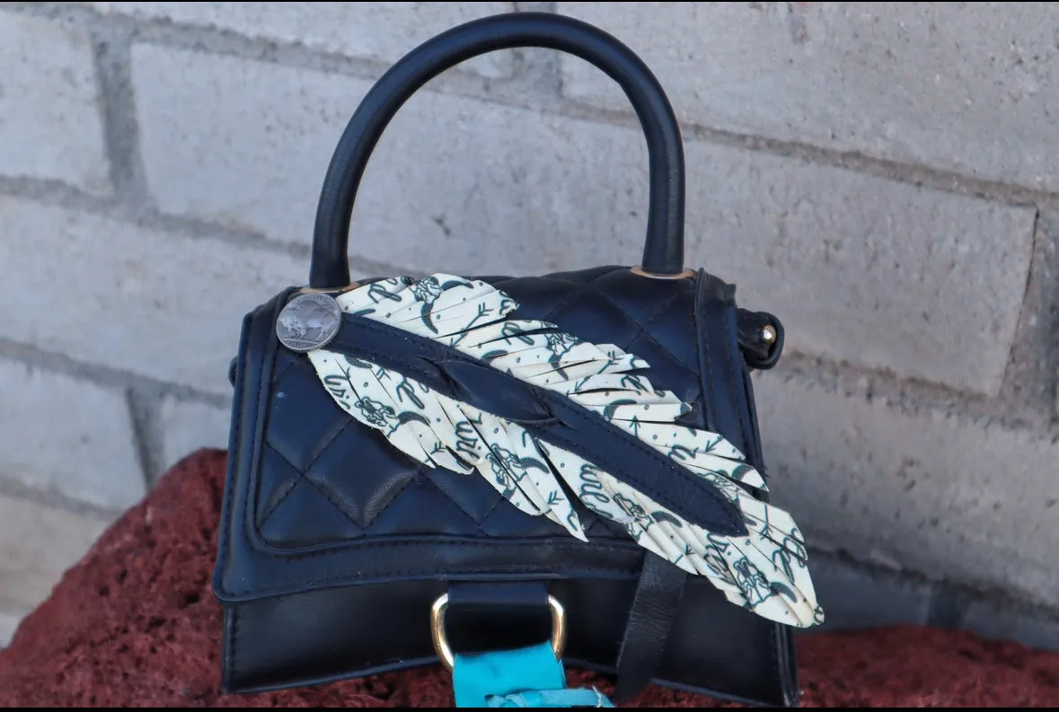 Feather Crossbody Purse