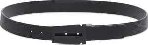 Ferragamo Mens Black Smooth/Black Pebbled Leather Reversible Belt