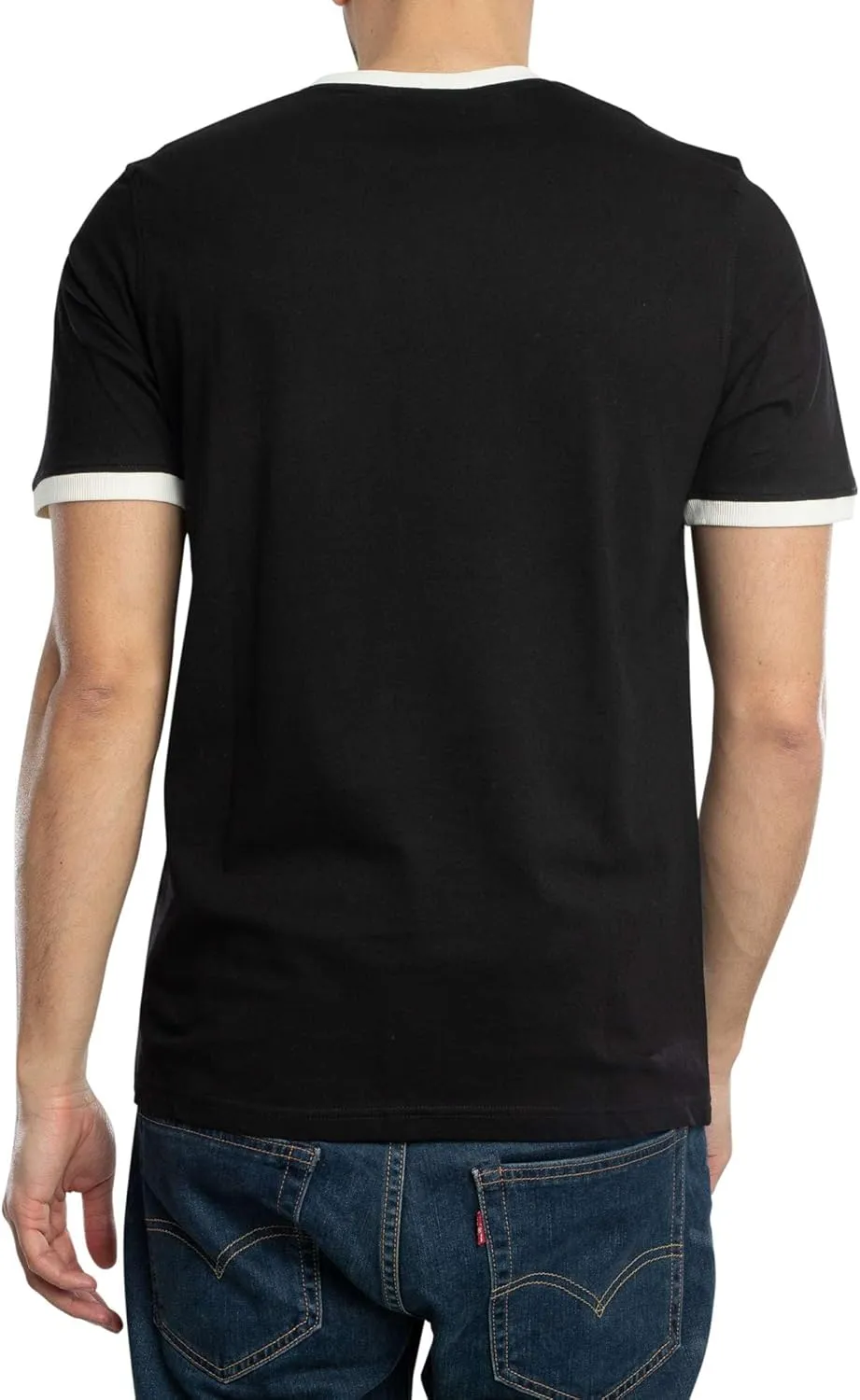 Fila Marconi Essential Ringer T-Shirt - Black/Gardenia
