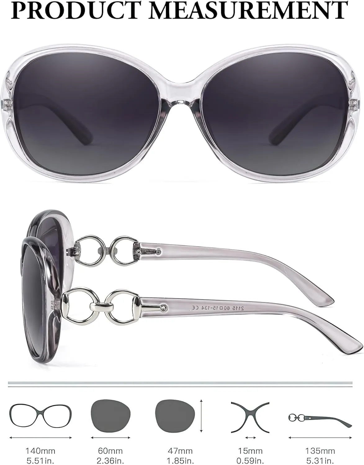 FIMILU 2 Pack Polarized Sunglasses for Women Retro Stylish Jackie O Sunglasses UV400 Protection for Outdoors
