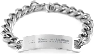 Fitness Trainer Bracelet, The Legend Has Retired, Cuban Link Chain Necklace, Fitness Trainer Gift