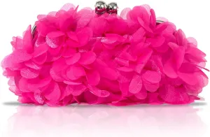 Floral Clutch Purses for Women Small Evening Bag for Wedding Soft Satin Clutch Handbags Flower Purse Cocktail Prom