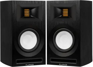Fluance Ri71 Reference Stereo Powered Bookshelf Speakers with High Performance AMT Tweeters, 5" Drivers, 120W Amplifier for Music, Turntable, TV, PC - HDMI, Bluetooth, RCA & Subwoofer Out (Black Ash)