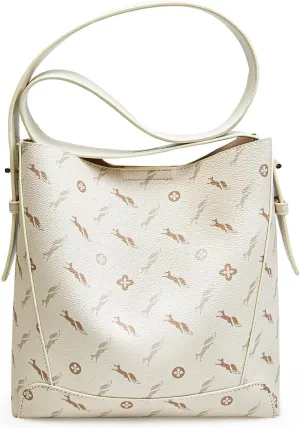 FOXLOVER Leather Bucket Tote Purse for Women Designer Tote Bag and Handbags Shoulder Bag with Pockets and Magnetic Snap