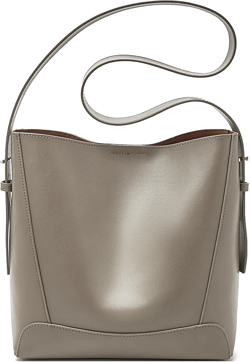 FOXLOVER Leather Bucket Tote Purse for Women Designer Tote Bag and Handbags Shoulder Bag with Pockets and Magnetic Snap