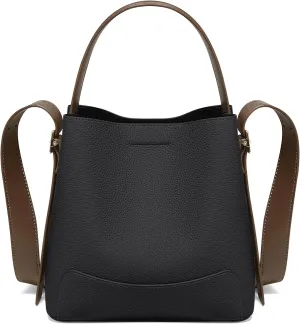 FOXLOVER Leather Bucket Tote Purse for Women Designer Tote Bag and Handbags Shoulder Bag with Pockets and Magnetic Snap
