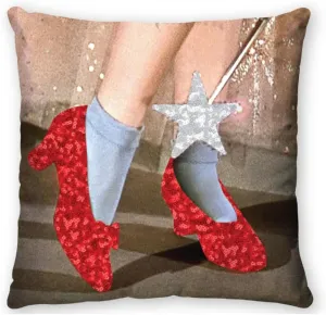 Franco Wizard of Oz Ruby Slippers Bedding Super Soft Plush Square Decorative Pillow, 16 in, (Officially Licensed Product) Collectibles