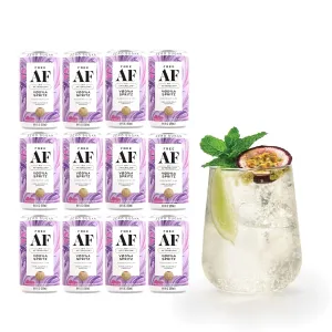 FREE AF Non-Alcoholic Drinks Vodka Spritz | Alcohol Alternative Sparkling Cocktails with AFTERGLOW Botanical Warmth | Gluten-Free, Low-Calorie | 8.4 oz Cans (12-Pack)