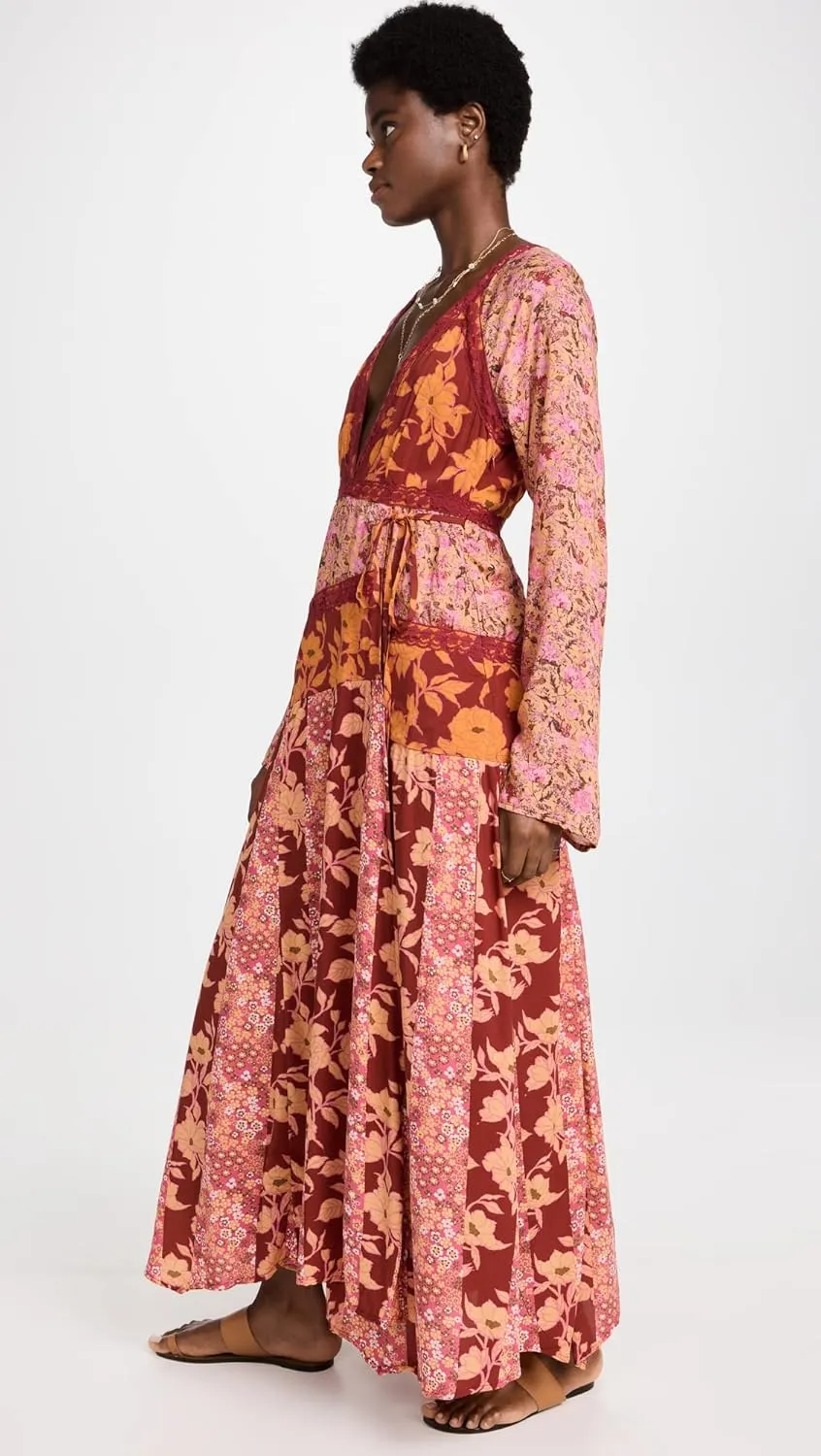 Free People Tilda Wrap Dress for Women - Chic and Elegant Design with V-Neckline and Long Sleeves