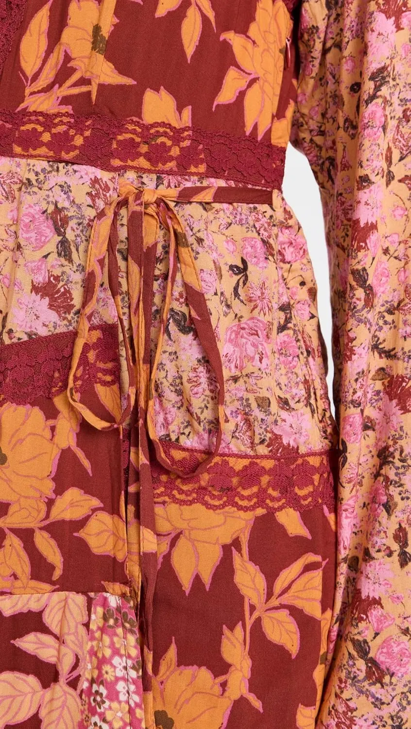 Free People Tilda Wrap Dress for Women - Chic and Elegant Design with V-Neckline and Long Sleeves