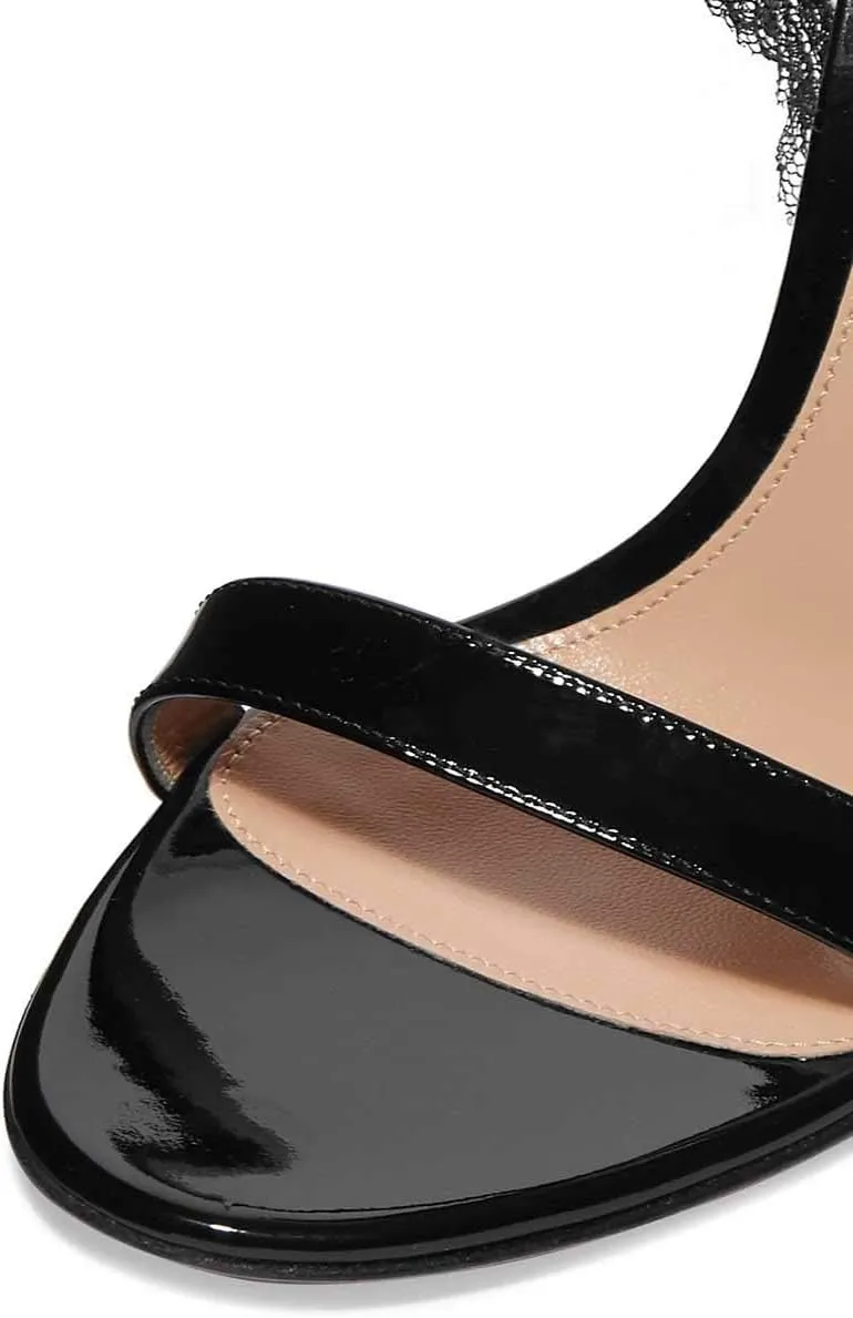 FSJ Women Flower Gold Metal Chain Chunky High Heels Ankle Strap Sandals Open Toe Fashion Summer Dressy Shoes Size 4-15 US