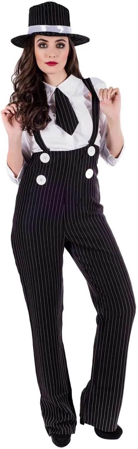 fun shack 20s Mobster Costume for Women, 1920s Gangster Outfit, Halloween Gangster Costume for Women, Vintage Style
