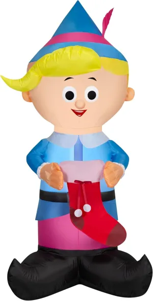 Gemmy 5.5' Hermey The Elf Rudolph Airblown Inflatable Christmas Decoration