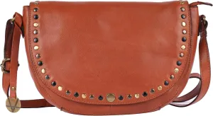 Genuine Italian Leather Boho Studded Crossbody Shoulder Bag - Stylish, Durable, & Perfect for Everyday Use for women