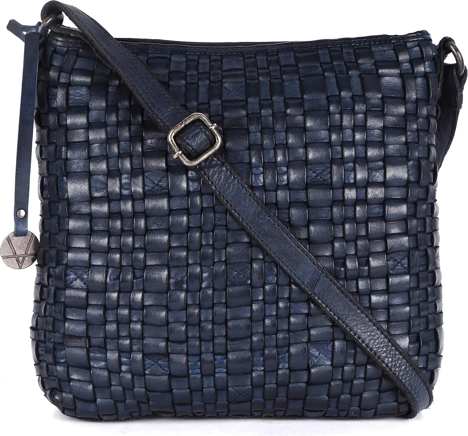 Genuine Leather Crossbody Sling Bag for Women, Purse for Women Trendy Casual Office Bag with Adjustable Strap