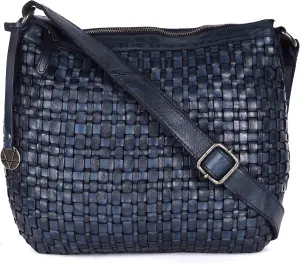 Genuine Leather Crossbody Sling Bag for Women, Purse for Women Trendy Casual Office Bag with Adjustable Strap