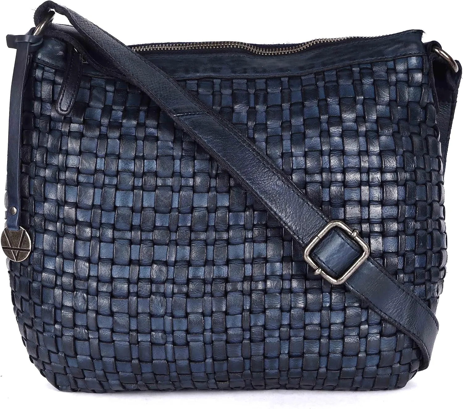 Genuine Leather Crossbody Sling Bag for Women, Purse for Women Trendy Casual Office Bag with Adjustable Strap