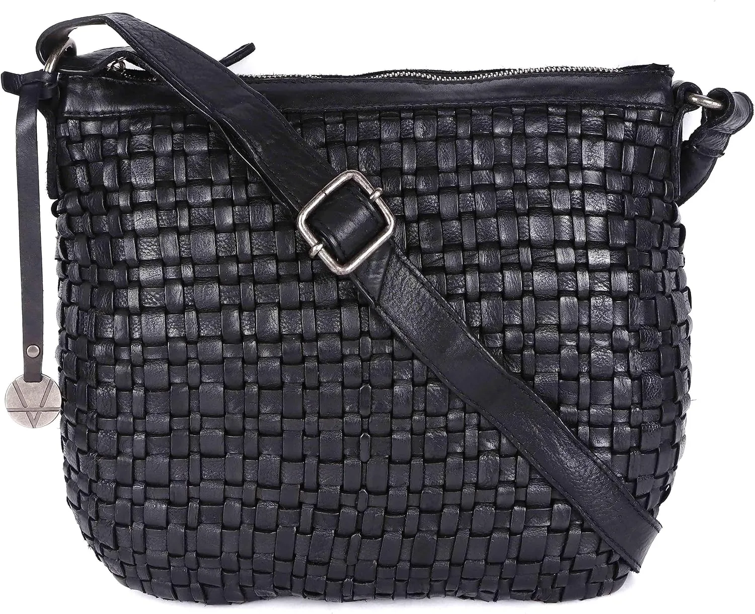 Genuine Leather Crossbody Sling Bag for Women, Purse for Women Trendy Casual Office Bag with Adjustable Strap