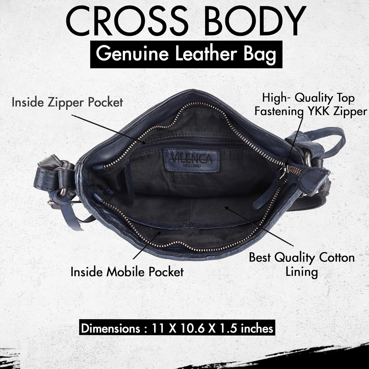 Genuine Leather Crossbody Sling Bag for Women, Purse for Women Trendy Casual Office Bag with Adjustable Strap