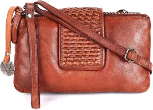 Genuine Leather Crossbody Sling Bag for Women - Trendy Casual Office Bag with Adjustable Strap
