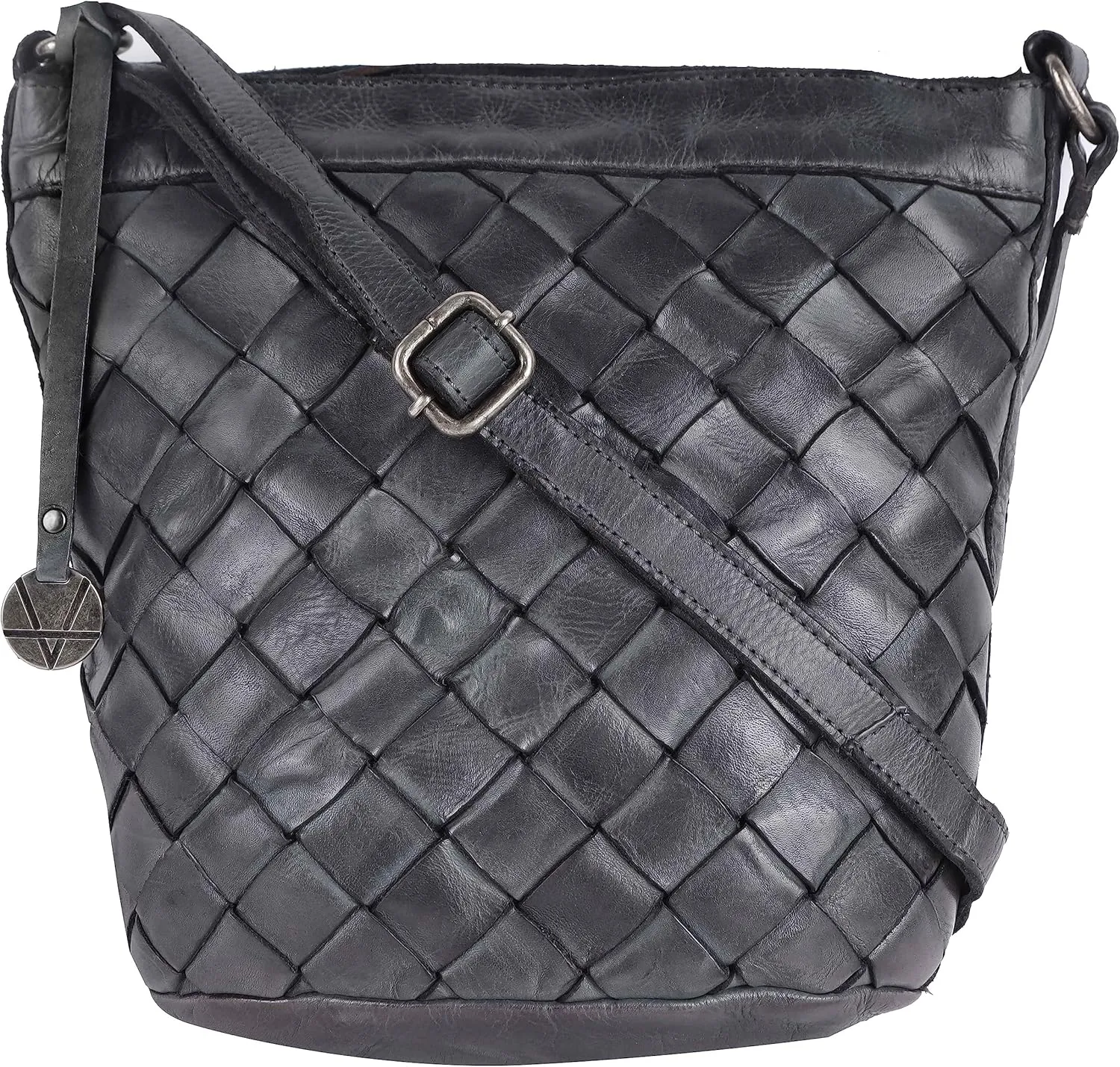 Genuine Leather Crossbody Sling Bag for Women - Trendy Casual Office Bag with Adjustable Strap