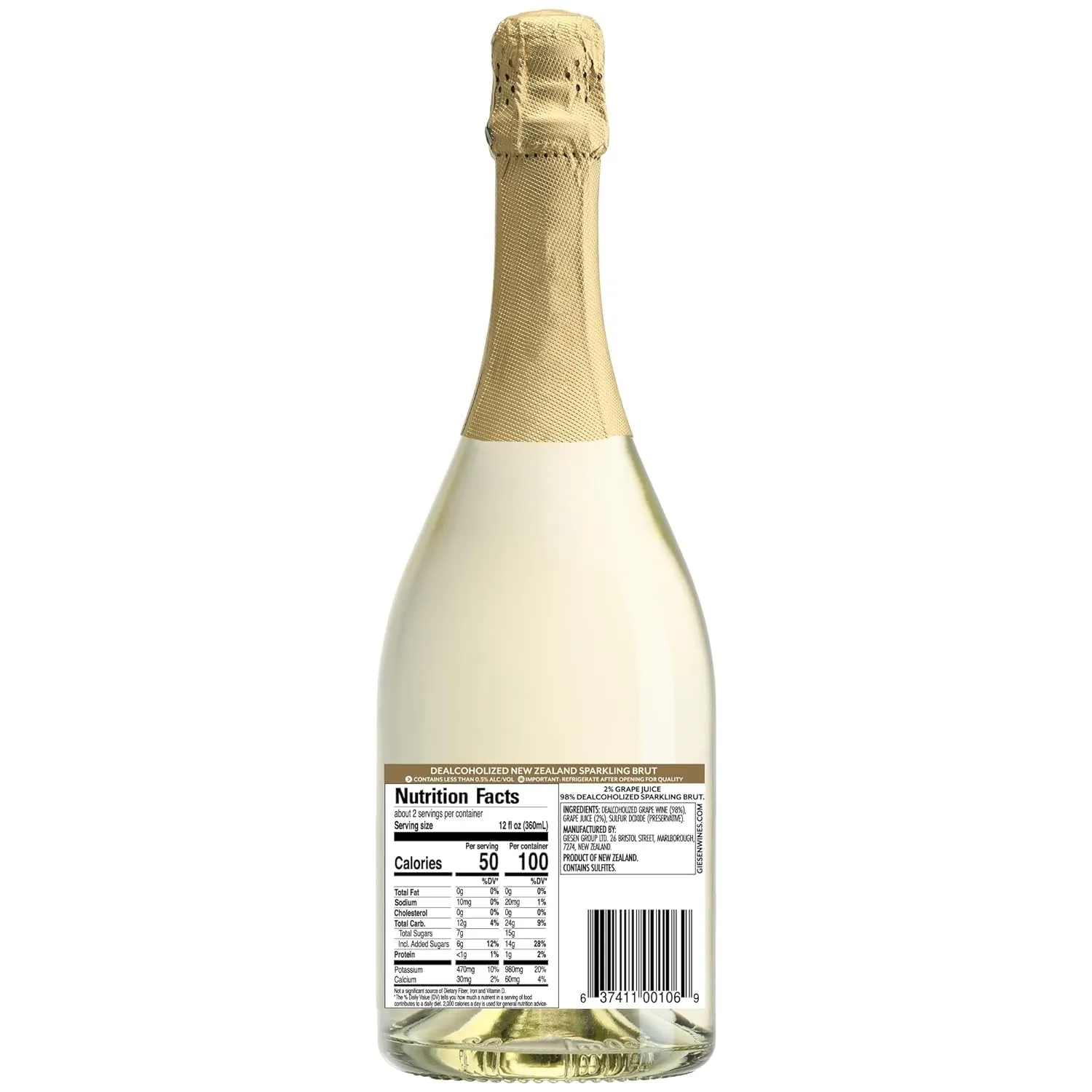 Giesen 0% Dealcoholized New Zealand Sparkling Brut, 750ml (1)