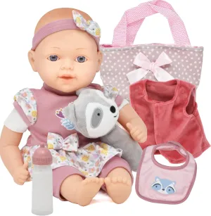 Gift Boutique 14 Inch Baby Doll for Toddlers Soft Body Baby Doll with Clothes Diaper Bag for Storage Bib Magic Disappearing Milk Bottle Playset for Girls 2 3 4 5