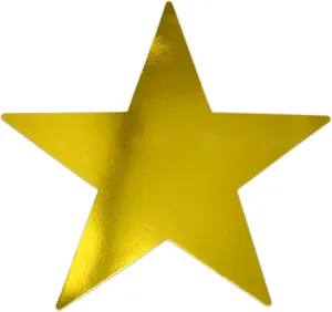 Gift Boutique - 50 Count 11 Inch Large Gold Star Cutouts Double Printed Cardboard Paper Stars Decoration for New Year's, Graduation, Holiday, Wedding, Classroom Wall, Party, Movie Night Party Supplies