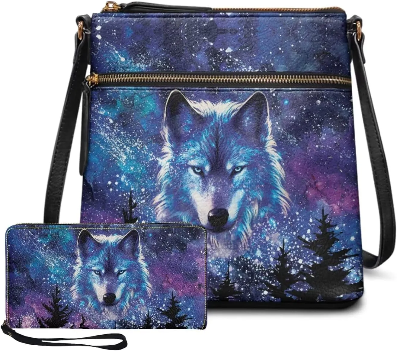 GIFTPUZZ Purse and Wallet Set for Women Ladies Hobo Bag Crossbody Bags Leather Shoulder Bag Valentine's Day Gifts