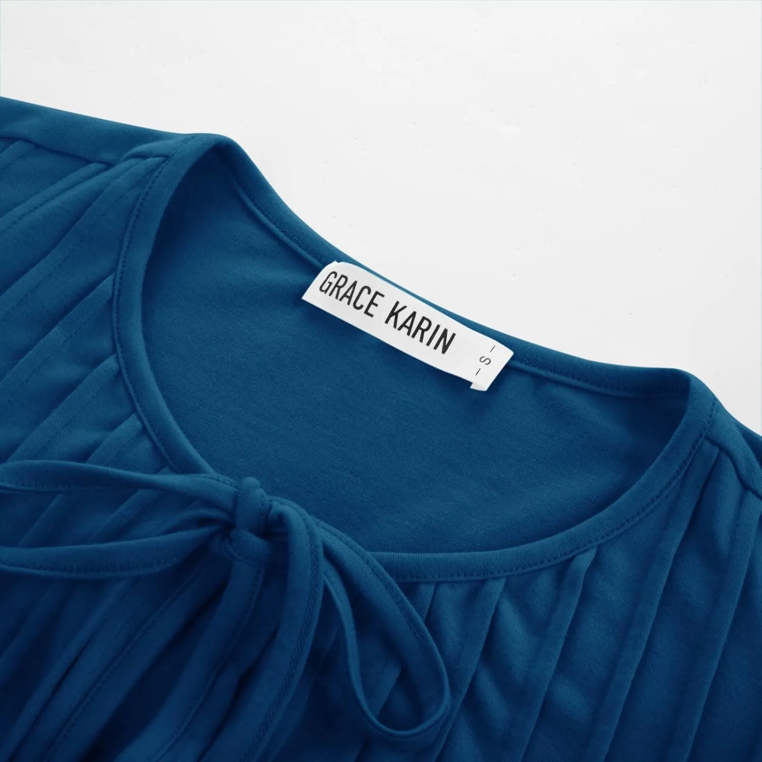 GRACE KARIN Women's Ruffle Cap Sleeve Tunics Summer Tie Front Dressy Casual Blouse Elegant Work Tops for Women 2025
