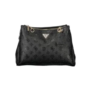 Guess Jeans "Black Polyethylene Women Handbag with Chain Shoulder Handles"