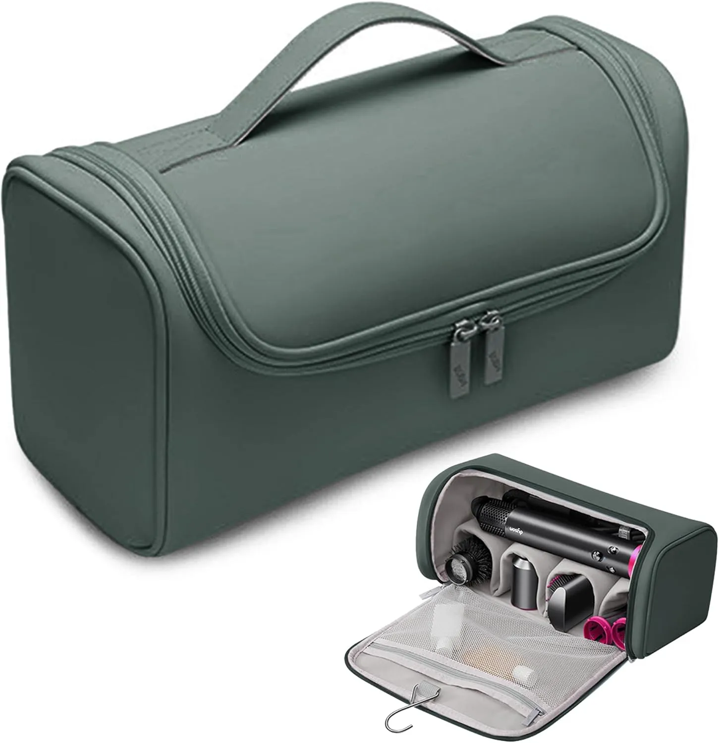 Hair Dryer Travel Case, Portable Hairdryer Storage Bag with Hanging Hook, Waterproof Hair Dryers Organizer Bags