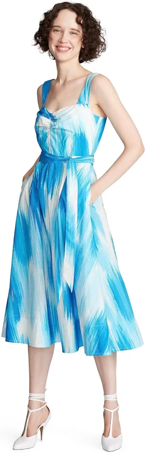 HALSTON Women's Jayden Dress in Printed Poplin