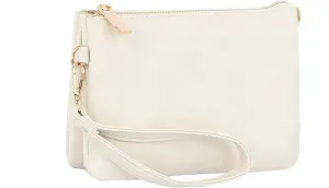 Handbag Republic Fashion Triple Compartment Crossbody Wristlet Bag by Calin Collection