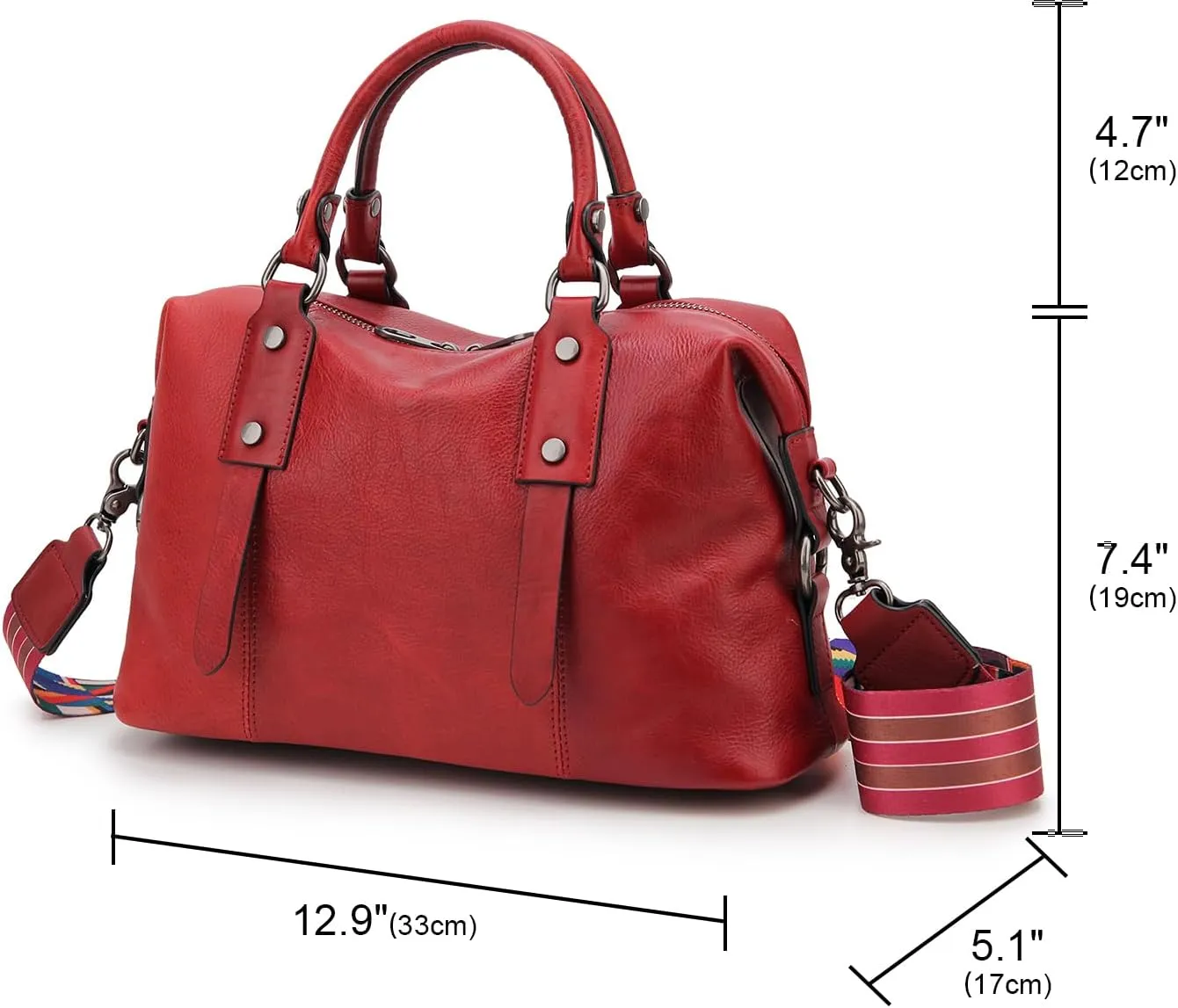 Handbags Genuine Leather Purses For Women Satchel Shoulder Bag Ladies Crossbody Tote Bags