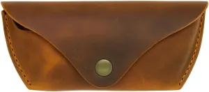 Handmade Leather Eyeglass Case – Soft Sunglasses Pouch, Large Glasses Holder