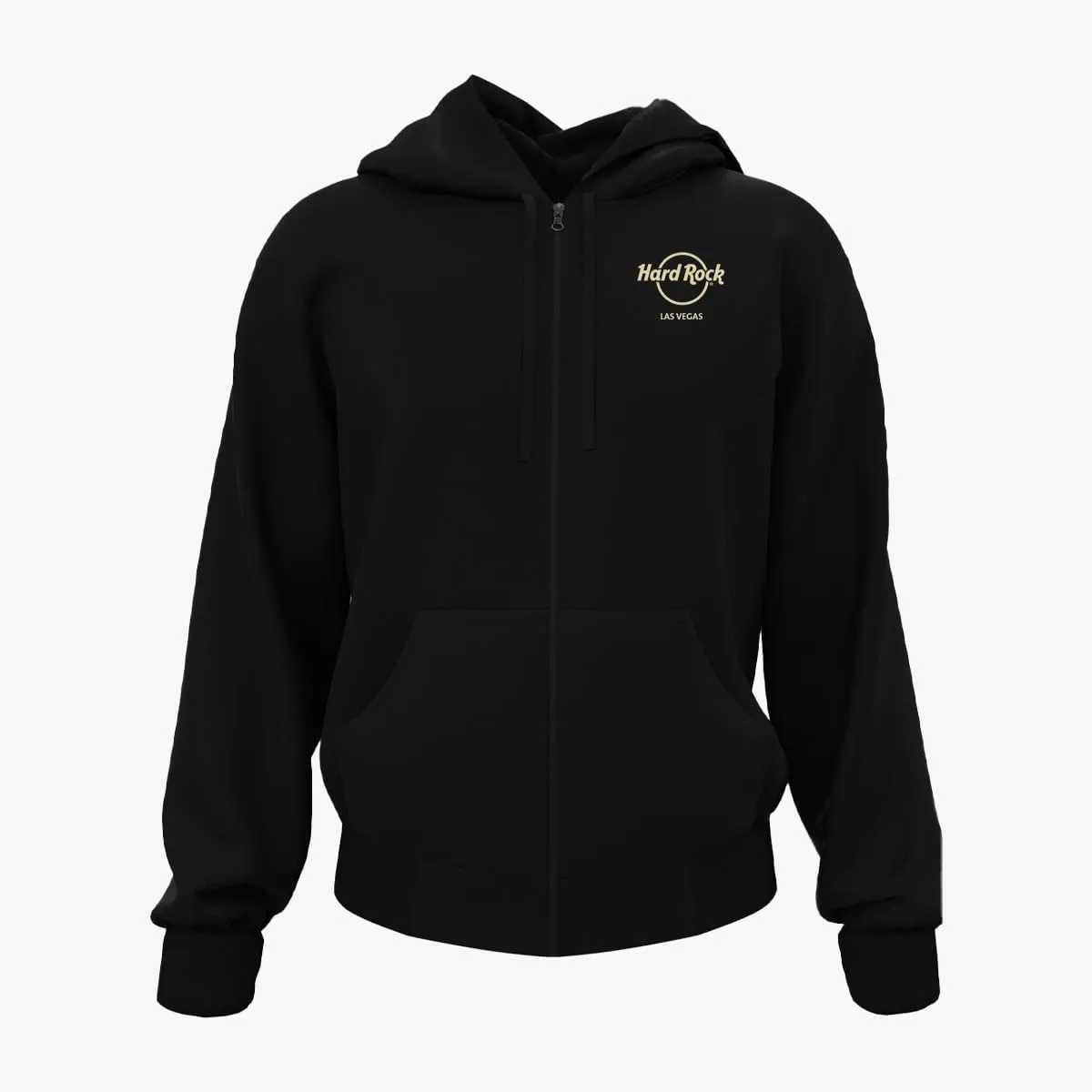 Hard Rock Adult Fit Casino Full Zip Hoodie, Black