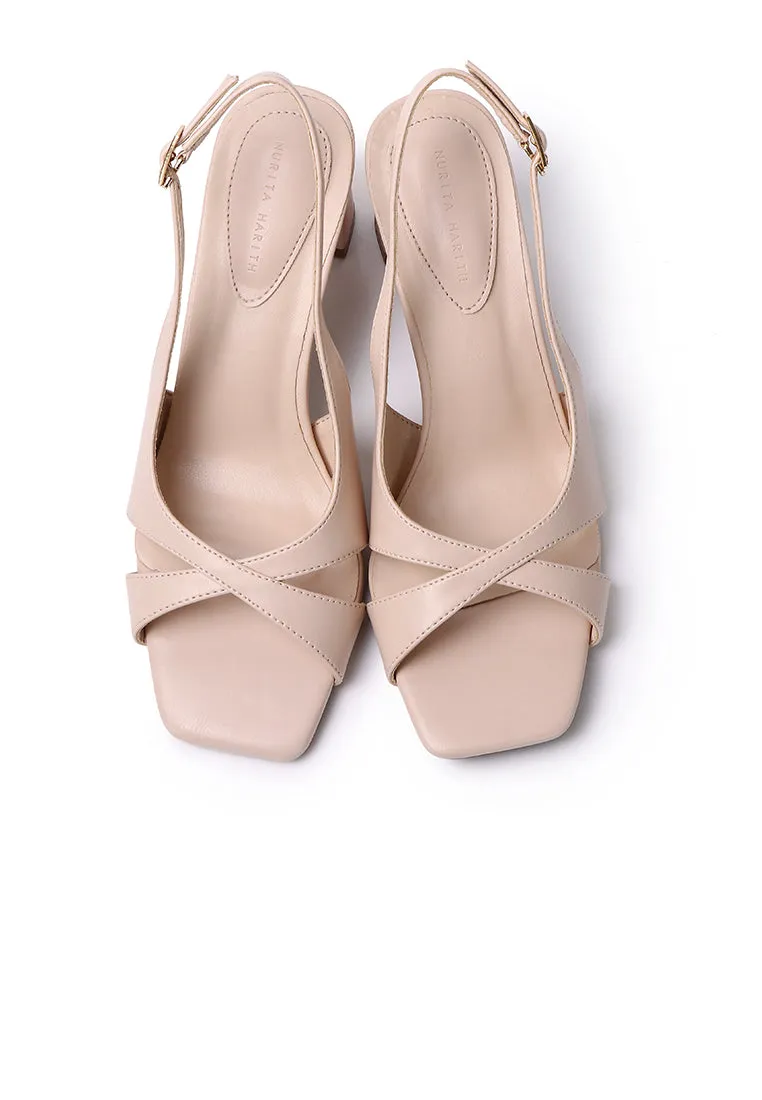 Helen Slingback Heels (Nude)
