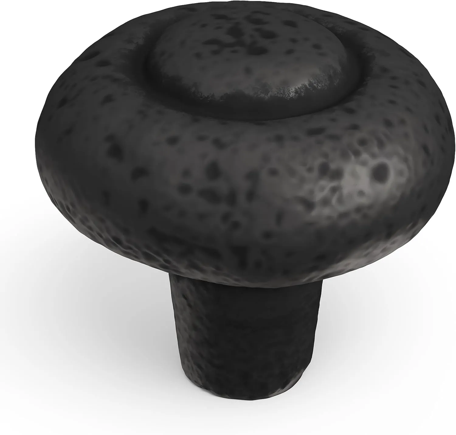 Hickory Hardware 10 Pack Solid Core Kitchen Cabinet Knobs, Luxury Cabinet and Dresser Knobs, Handle Pulls for Doors & Drawers, 1-1/4 Inch, Black Iron, Refined Rustic Collection