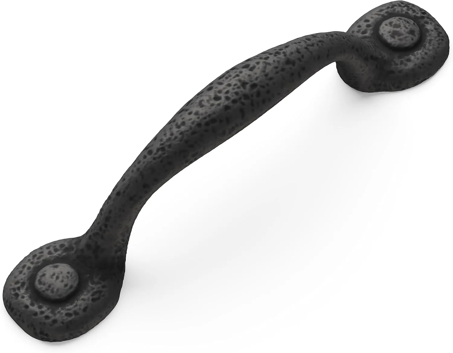 Hickory Hardware 10 Pack Solid Core Kitchen Cabinet Pulls, Luxury Cabinet Handles, Hardware for Doors & Dresser Drawers, 3 Inch Hole Center, Black Iron, Refined Rustic Collection