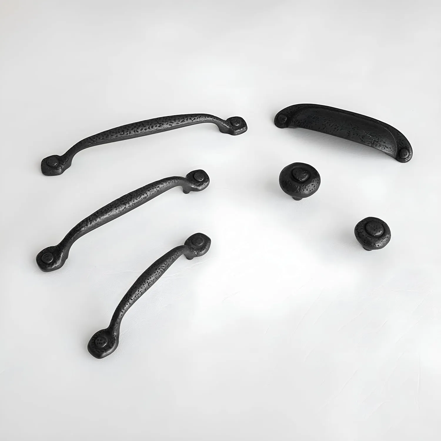 Hickory Hardware 10 Pack Solid Core Kitchen Cabinet Pulls, Luxury Cabinet Handles, Hardware for Doors & Dresser Drawers, 3 Inch Hole Center, Black Iron, Refined Rustic Collection