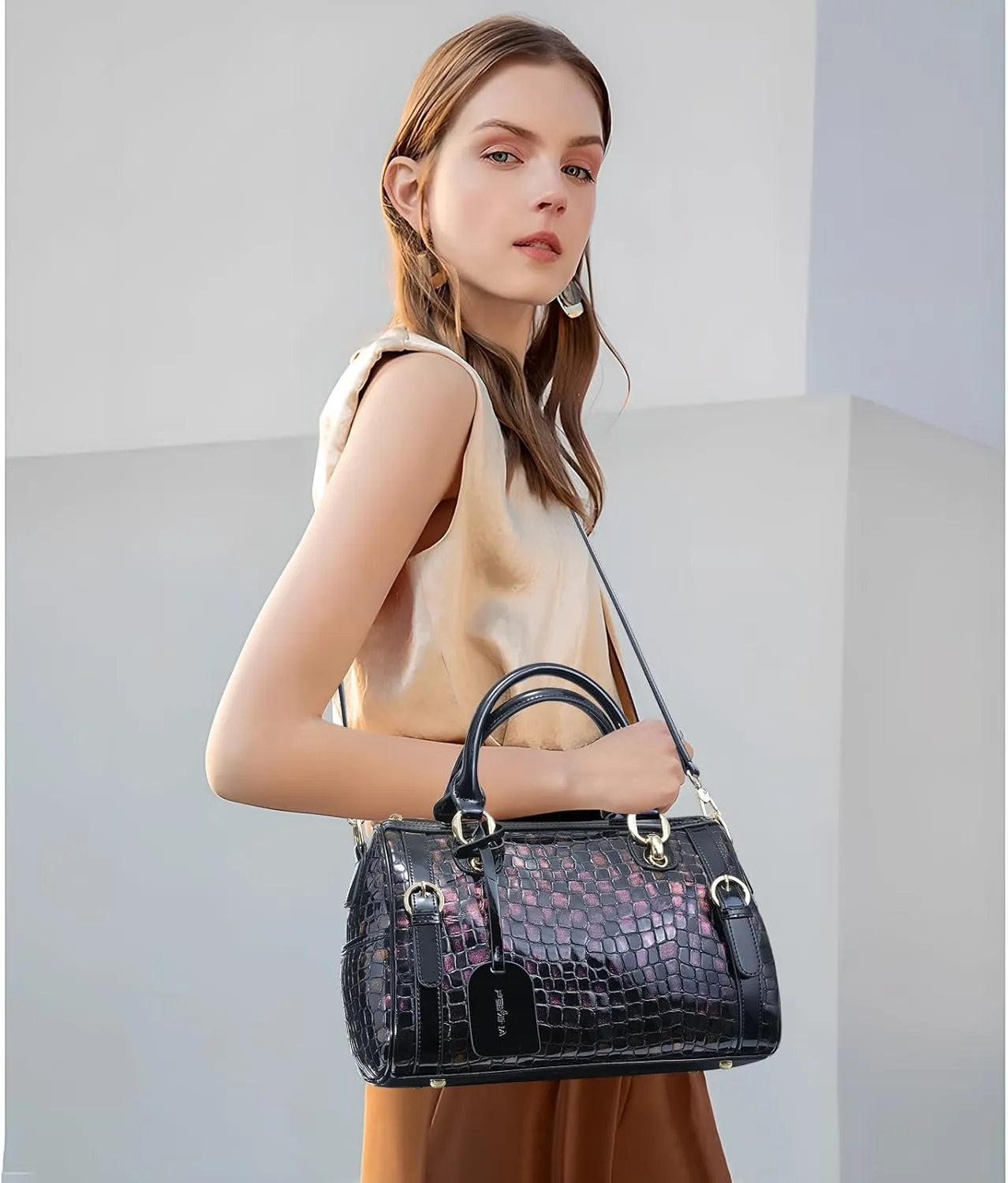 High-End Genuine Leather Shoulder Bag for Women, Stylish Handbag for Ladies, Refined Tote Purse, Crossbody Bag