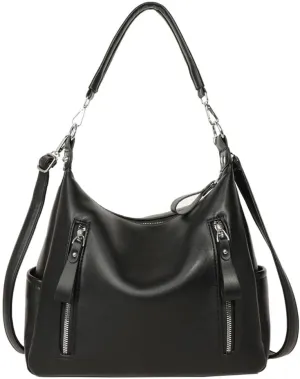 Hobo Handbag for Women Leather Designer Tote Purses Handbag Satchel Top Handle Handbags with Pocket Zipper