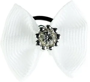 HORZE Sparkling Mane Bows - White - One Size