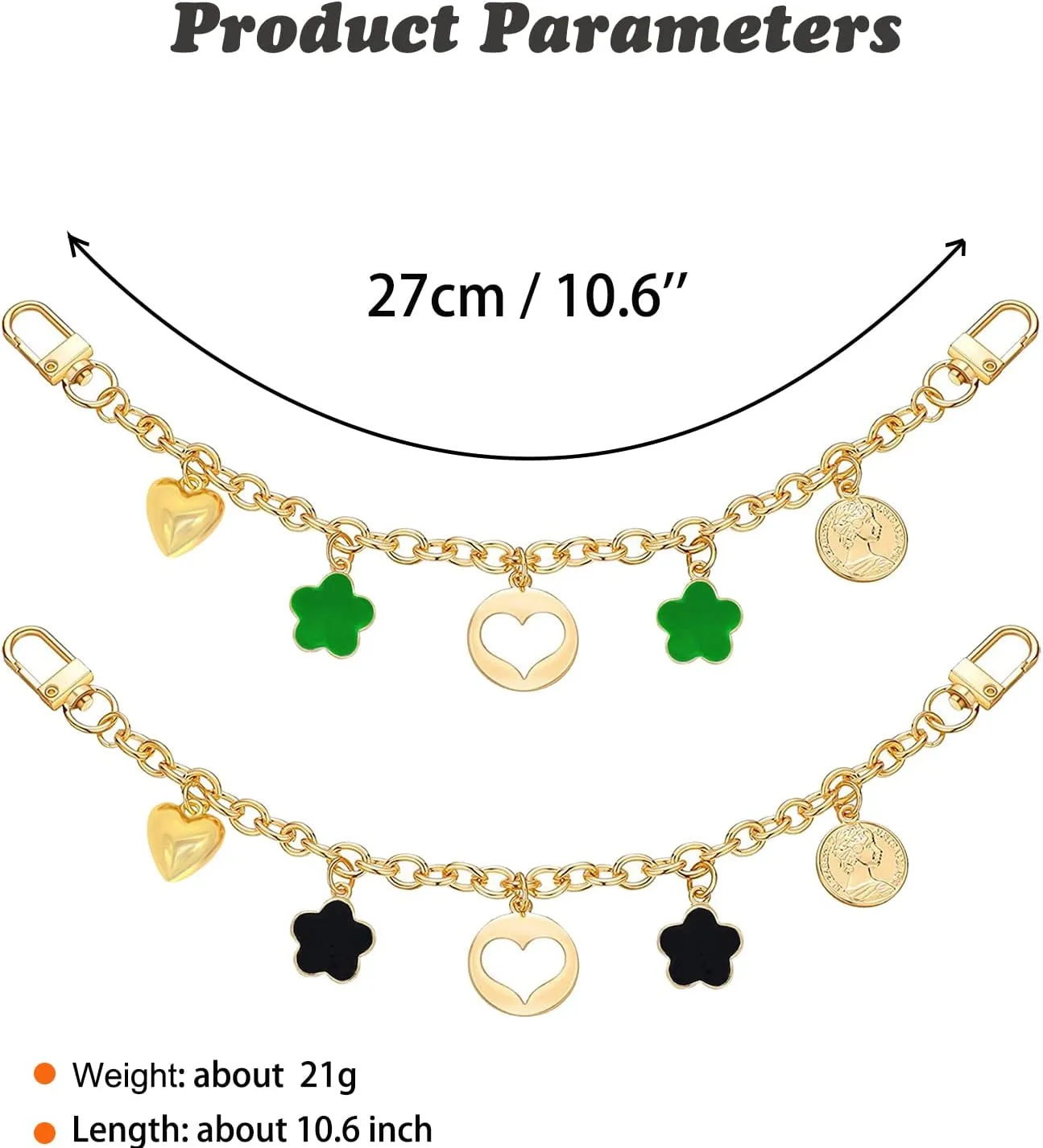 HOSBY Bag Charm Handbag Chains Decoration for Women, Sparkling Pendant Accessories for Purse Designer Shoulder Bag