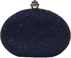 HUANG ZHUANG Egg Shape Crystal Clutch Purse Rhinestone Evening Bag for Women Party Wedding Cute Handbag
